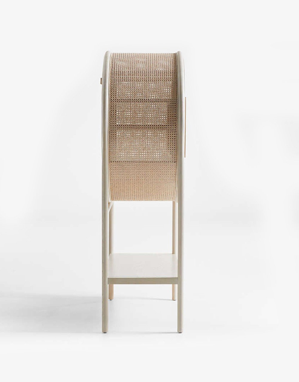 Whitewash Cane Bar Cabinet - Image 4